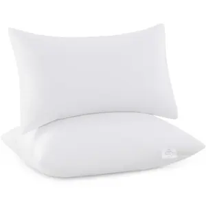 12x20 Pillow Inserts Pack of 2,   Throw Pillow Inserts, Soft Rectangle Decorative Throw Pillows for Couch, Sofa, Bed, and  Decor White Pillows