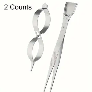 Stainless Steel Pointed Tweezers with Spatula Tweezers, Gourd Clamps, Handmade Jewelry Tweezers for Jewelry Making