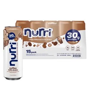 Nurri 30g Protein Shake Coffee 11 fl oz 15 Pack Ultra Filtered Milk Shake Lactose Free Orange A