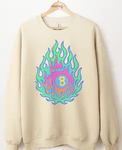 Colorful 8 Ball Graphic Top