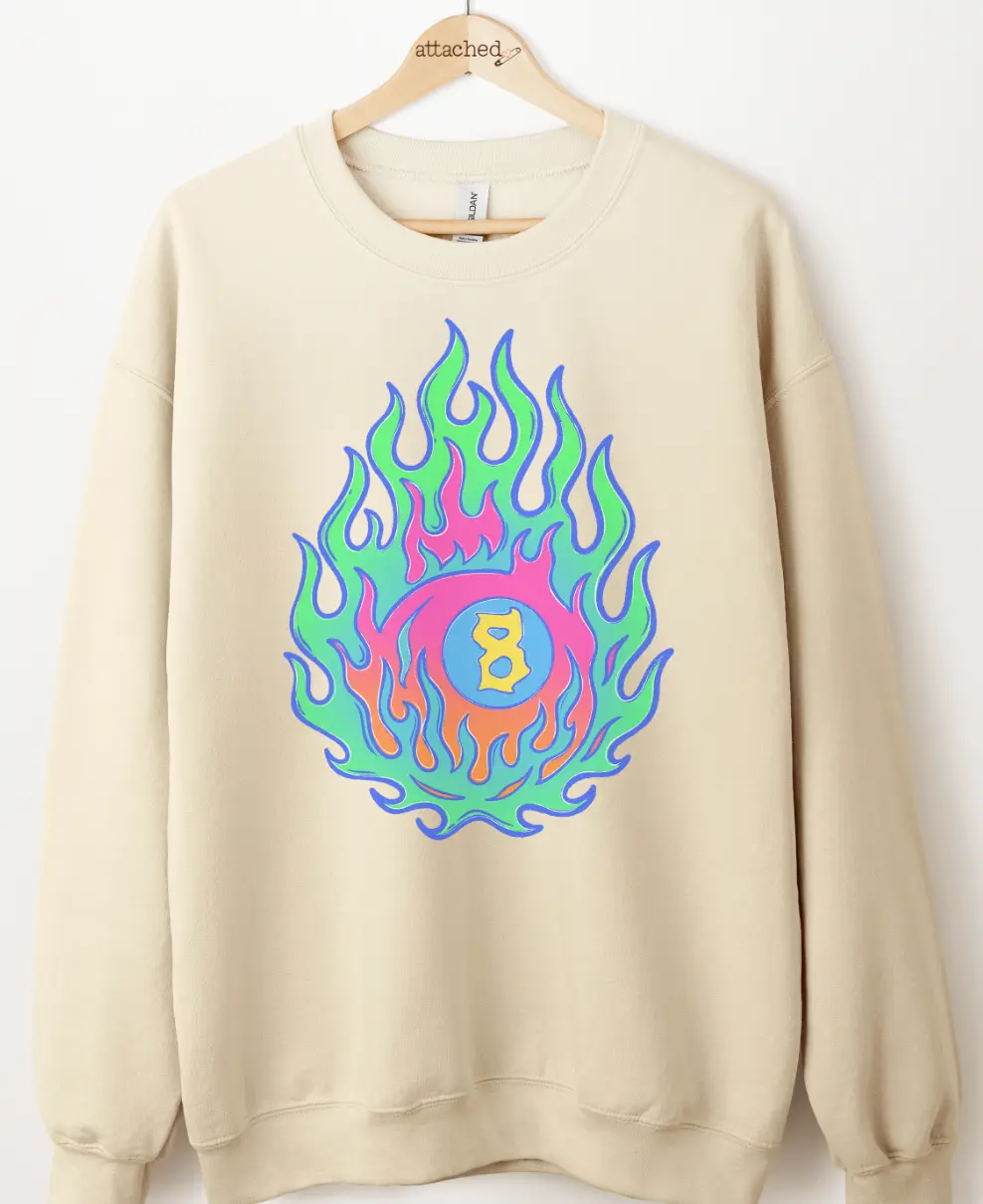 Colorful 8 Ball Graphic Top Colorful 8 Ball Graphic Top