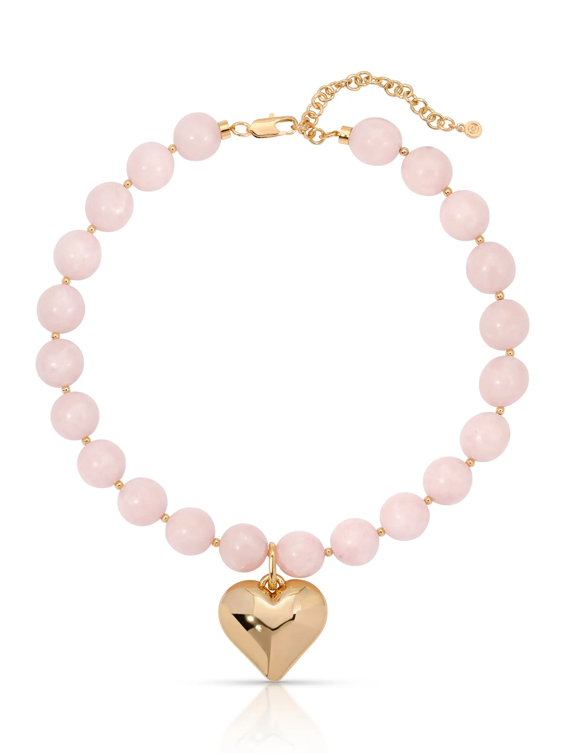 Luck and Love Rose Heart Necklace