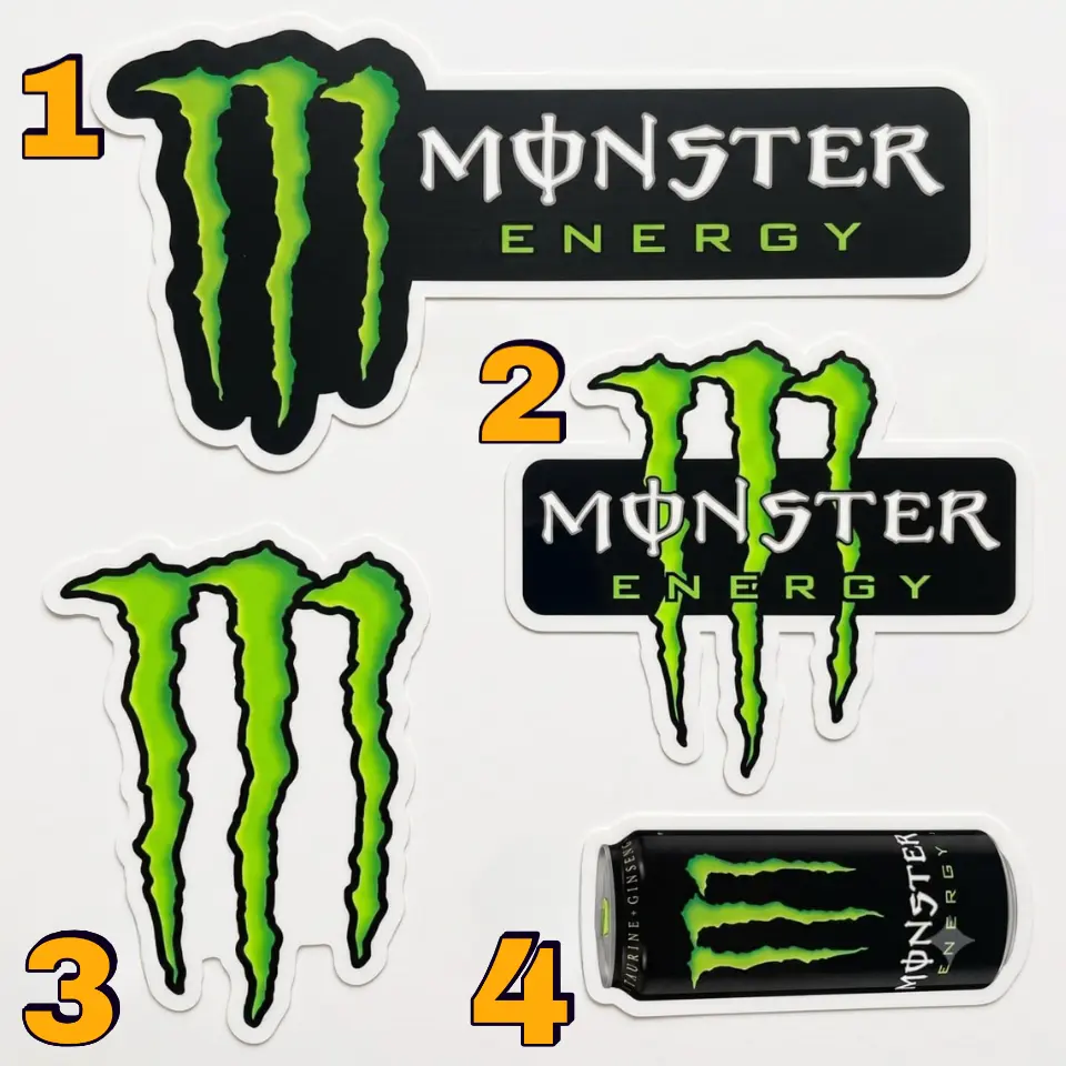[Buy 2 Get $2 OFF ] Monster Vinyl Sticker Pack - Waterproof Extreme Sports Decals - Cool Helmet Laptop Car Window Sticker Set