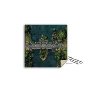 Overrun Bridge TTRPG Battle Map | Double-Sided | 2ft x 2ft