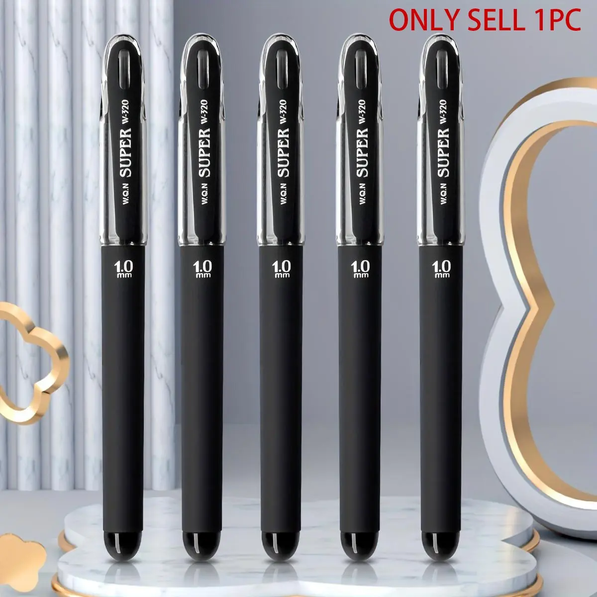 1.0mm Thick Matte Gel Pen, 2/4/20pcs Black Gel Pen - Comfortable to Hold, Smooth Writing, Suitable for Business Meetings, Signature, Daily Writing, Exam, Smooth Writing Pens