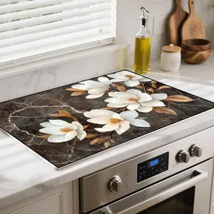 JOYFINITY Heat-Resistant Glass Stove Top Cover with Anti-Slip Rubber Coating – Electric Stove Protector, Scratch-Resistant, Counter Space Decor Mat