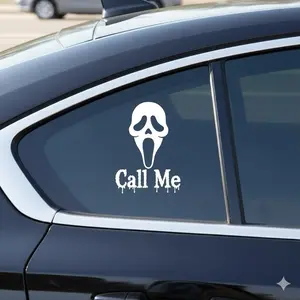 Call Me Scream Car Decal - Unique Design for Car Decoration