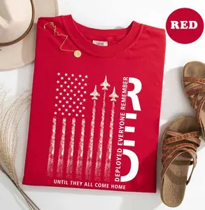 RED Friday Shirt, Remember Everyone Deployed Tee, Military American Flag, Patriotic Soldier Support, Veteran Family Gift