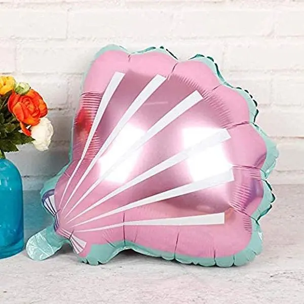 Pink Seashell Mylar Balloons - Sea Shell Foil Balloon (19 inches)