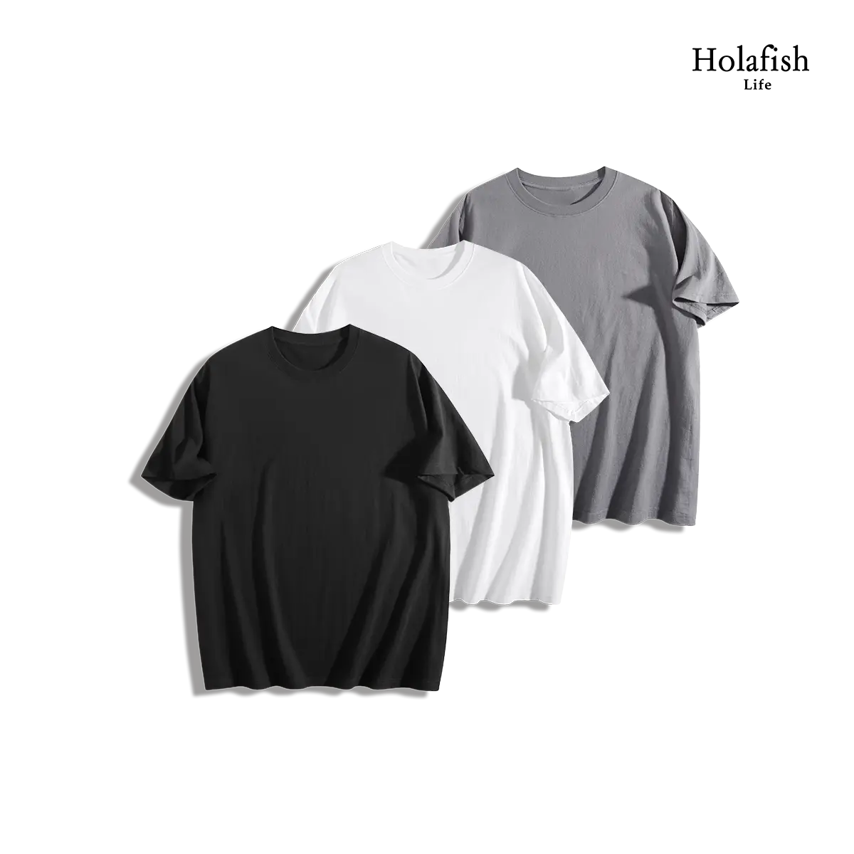 Men's Basic Plain T-Shirt in 100% Organic Cotton, Breathable Athletic Crew Neck with Double Stitching, All-Season Gift for Father, Simple, Valentines Day, Ultimate Soft, All Seasons, Casual