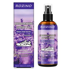 ROZINO Lavender Shoe & Sock Deodorizer Spray - Powerful Odor Eliminator & Foot Freshener for Eliminating Shoe Odor - 100ml*2