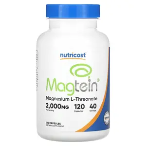 Nutricost Magtein®, Magnesium L-Threonate, 120 Capsules (666 mg per Capsule)