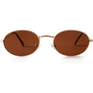 Oval Sunglasses  Retro 90s Sunglasses Trendy Designer Glasses for Women Men