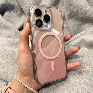 For Magsafe Gradient Clear Laser Aurora Case For iPhone 16 17 Pro Max 14 15 13 Magnetic Wireless Charge Hard Shockproof Cover