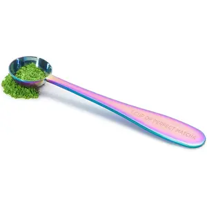 Matcha Measuring Spoon | 1 Cup of Perfect Matcha | Stainless Steel Scoop (Iridescent) | 1/2 Teaspoon | 1 Gram Serving