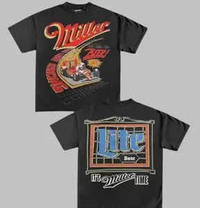 Miller High Life Racing Graphic Tee Unisex Cotton Short Sleeves T-shirt Double Sided Design Menswear & Womenswear Top Streetwear Vibrant Durable Print PC9