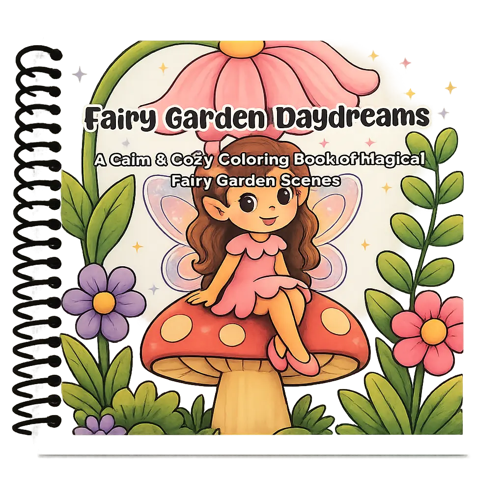 Fairy Garden Daydreams Coloring Book | Little Squares Collection | 5×5 Spiral-Bound