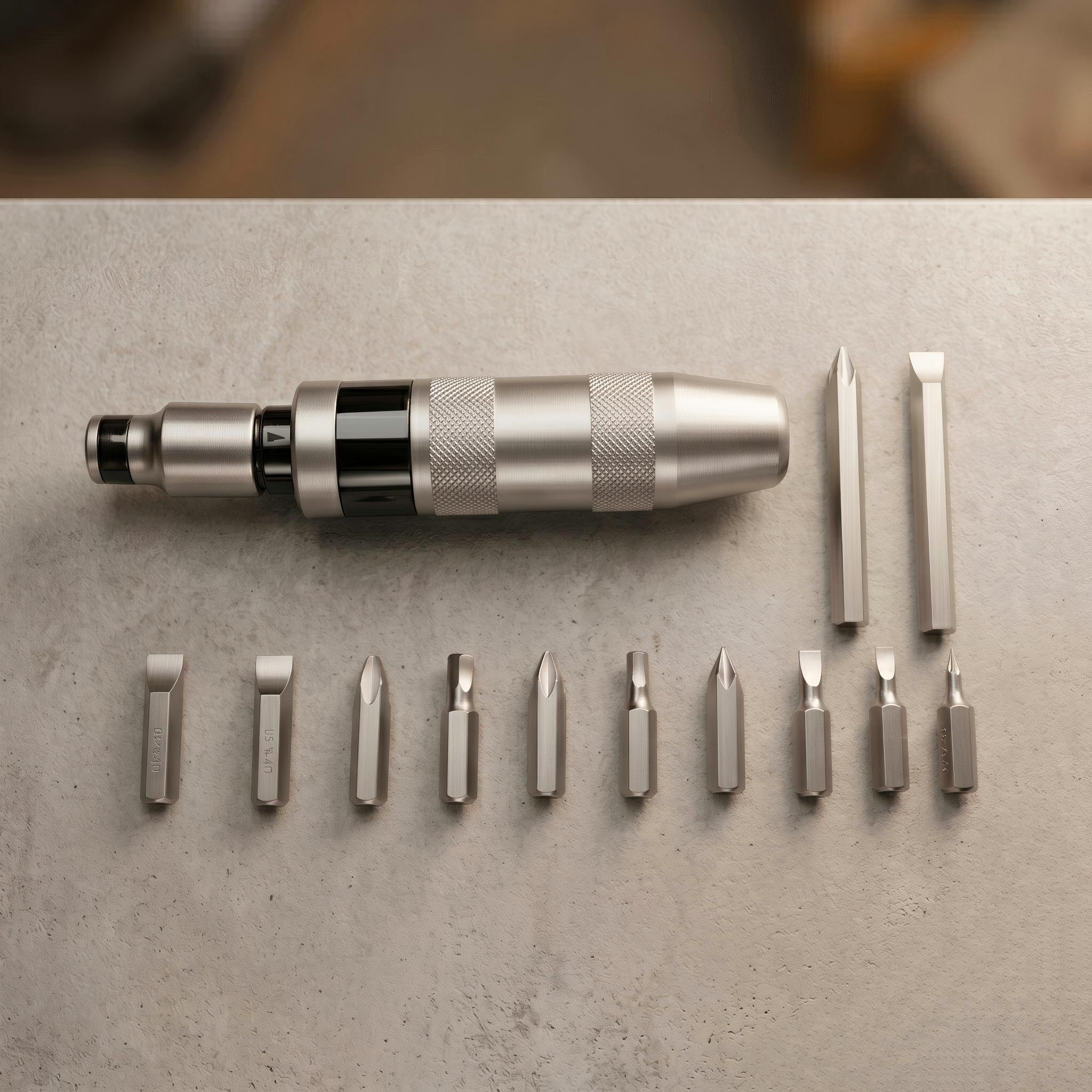 Professional Impact Screwdriver Extractor Set - 13-Piece Manual Stripped Screw Remover with Metal Case - High Torque Tool for Automotive & Home Repair