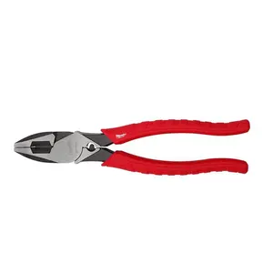 9 in. High Leverage Lineman's Pliers with Crimper - Durable Design for Versatile Use in Various Applications