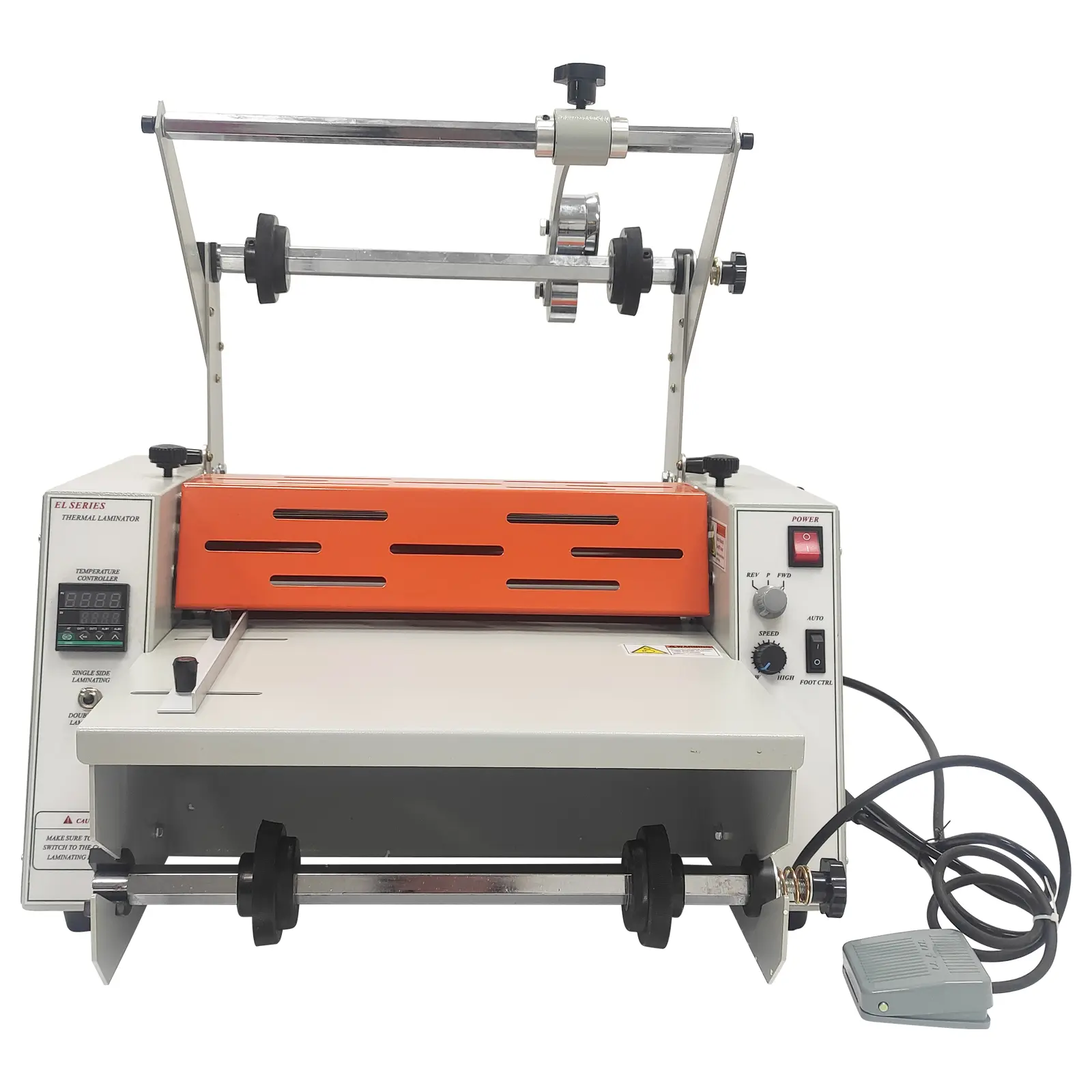 YOKOMA Steel Roller Thermal Laminator 110V With Slitting Cutter For Cutting Film To Required Width