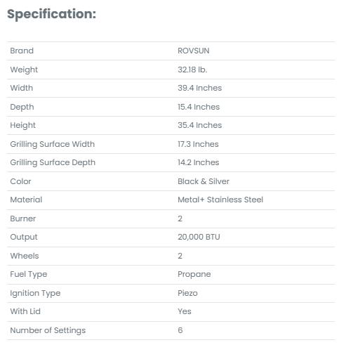 [TOP RATED - FLASH SALE] ROVSUN 2-Burner 20000 BTU Portable Rolling Propane Outdoor Griddle with Stand & Lid