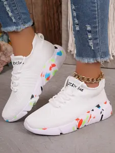 2026 Spring New Casual Shoes, Versatile Soft Sole Breathable Running Sneakers Large Size Sports Shoes, Flyknit Athletic Sporty Running Shoes for Men and Women