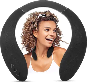 Neckband Bluetooth Speaker, Neck Speaker Bluetooth Wireless, Wearable Speaker with 12H Playtime, True 3D Stereo Sound, Portable Soundwear, IPX7 Waterproof, for Home Sport Outdoor Audio Charging Crystal Devices