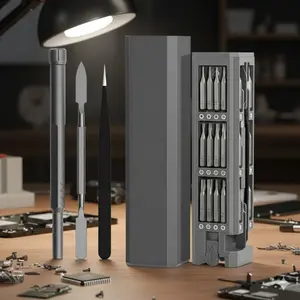 Professional Precision Screwdriver Set; aluminum Case, Quick-Release Design, 21 S2 alloy Steel Magnetic Bits. Universal for Phone, Laptop, glasses, Smartwatch, Drone Repair. Anti-Slip Handle, EDc Portable Toolkit with Lab-grade protection.