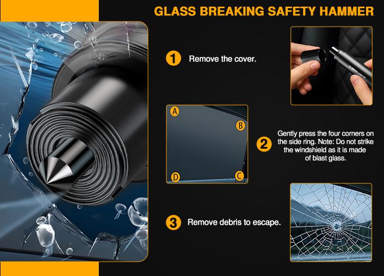 2-in-1 Car Accessories, Rapid Escape, Emergency Rescue Tool for Auto Accidents.