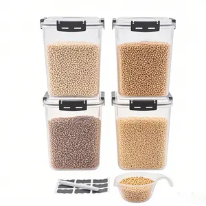 Snack container set Food Storage box kitchen organizer fruit vegetable Dry Food Grains Plastic Airtight canister sealed