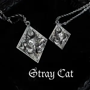 Bizarre Adventure Stray Cat Necklace | Yoshikage  Double-Sided Pendant,  Anime Jewelry