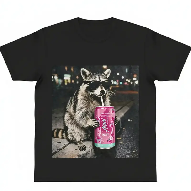 Vintage Raccoons Alani Nu T-shirts Funny Meme Genz Dank Raccoons Trendy Shirt Animal Meme Graphic Tee Gift funny shirts Womenswear y2k Cotton Top Streetwear