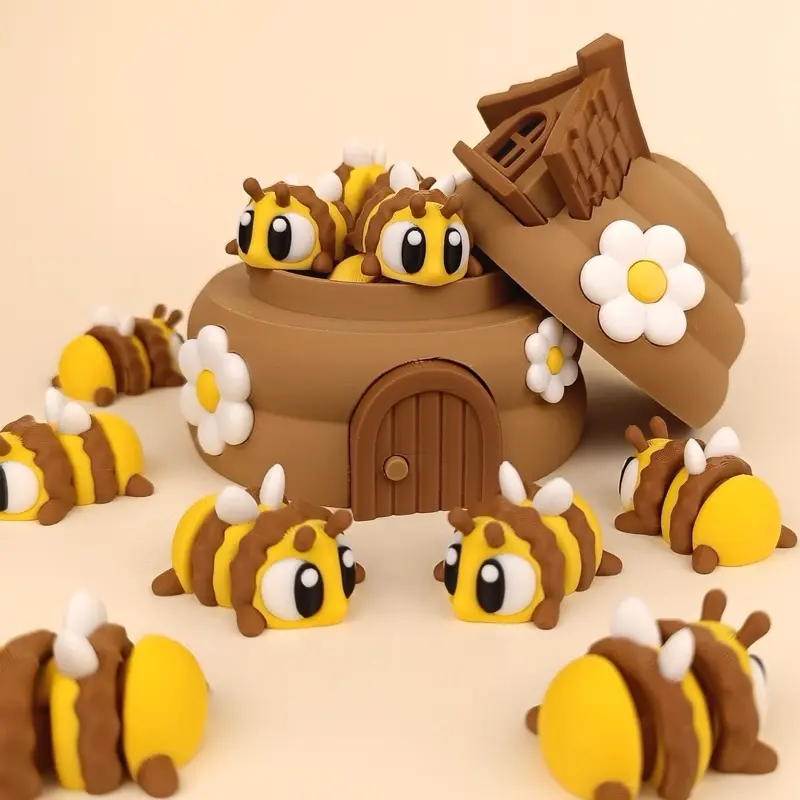 Bee/Hive Articulated 3D Printed Fidget Figure