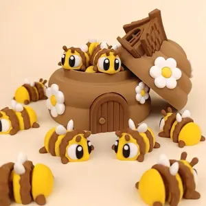 Bee/Hive Articulated 3D Printed Fidget Figure