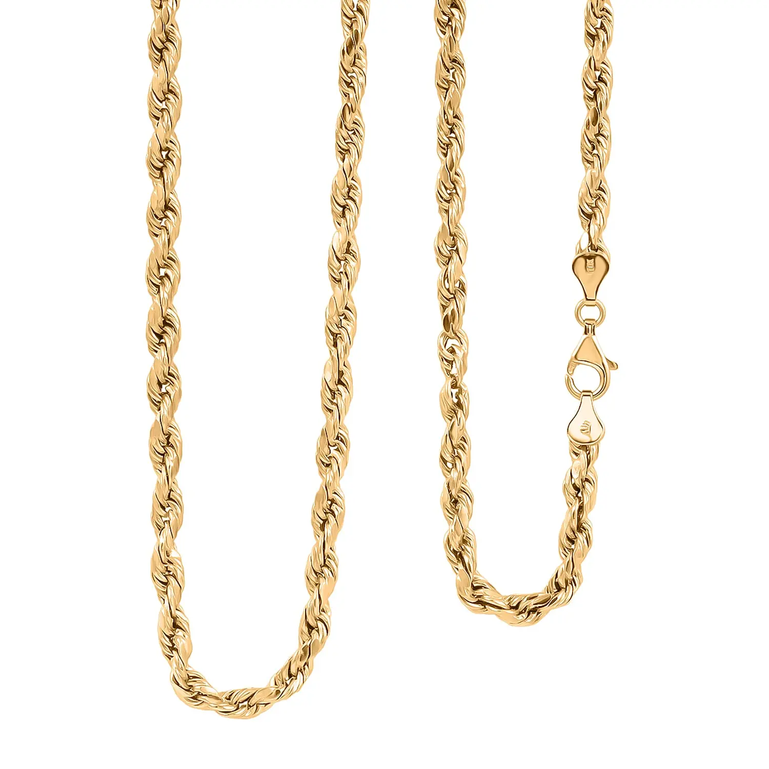 5mm Rope Chain Necklace in 10K Yellow Gold 13.8 Grams (26 Inches)