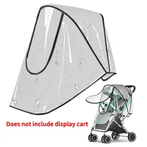 Universal Baby Newborn Stroller Rain Cover, Weatherproof Windproof and Sunproof Transparent Breathable Protection, Umbrella and Raincoat Accessory