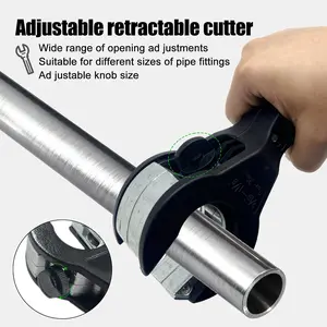 2026 Upgrade Ratcheting Tubing Cutter, One-Hand Compact Pipe Cutter for 5/16" to 1-1/8" Copper PVC & Soft Metal, Easy Cut Ratchet Tool for Tight Spaces