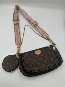 Pre-owned Louis Vuitton coated canvas Crossbody Bags MULTI POCHETTE ACCESSOIRES bag 【BF 1U】