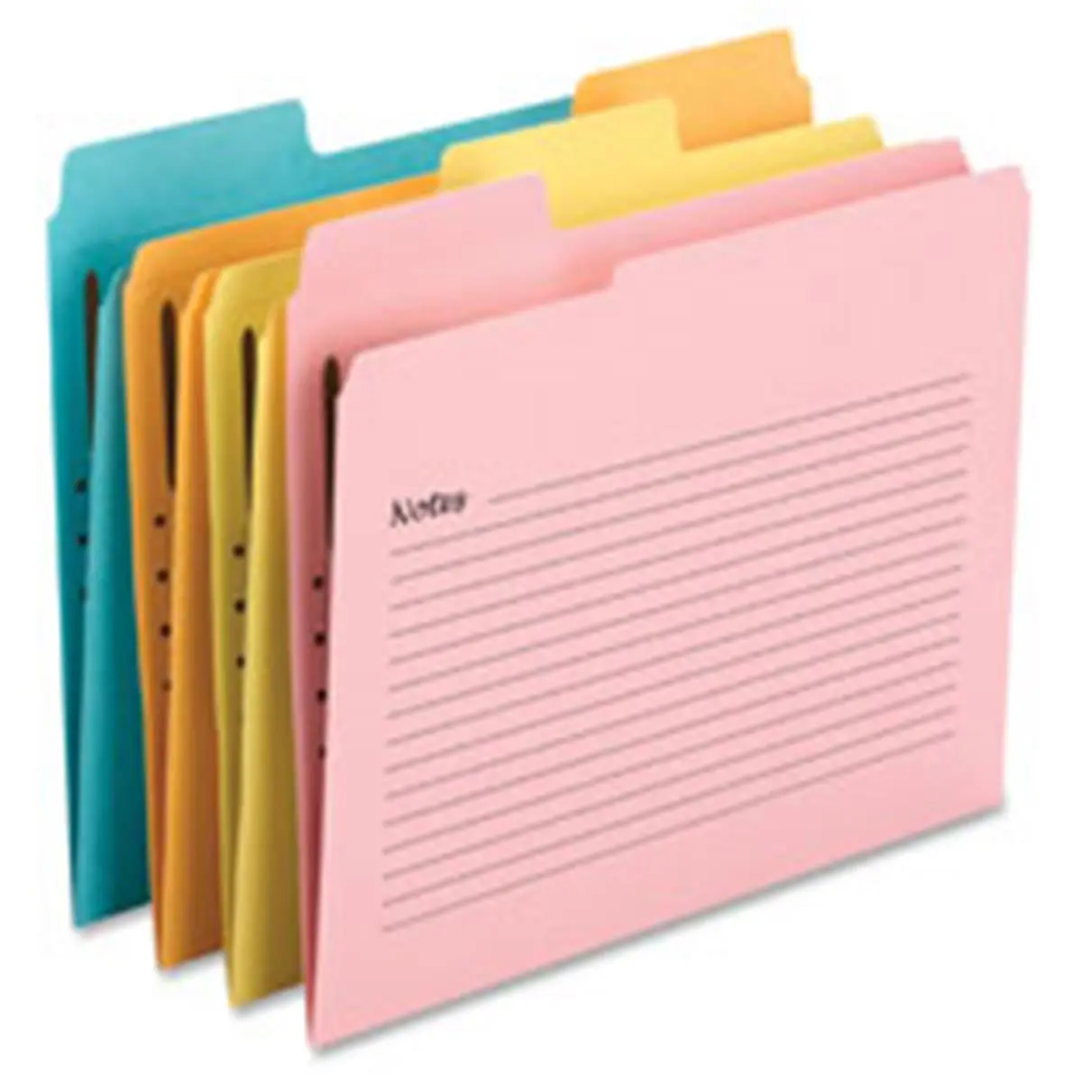 Smead SuperTab Notes Fastener Folders - Letter-Size, 24 Per Pack, 90 Percent Larger Tabs, 1/3-Cut Tab, Reinforced Durable Office Filing Product, Preprinted Lines, Prevents Valuable Papers From Falling