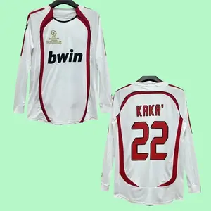 Soccer Jersey/Fans Version/Home kit/Kaka #22/White Red/Long Sleeves