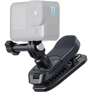 K&F CONCEPT Magnetic Backpack Clip Mount for DJI Osmo Action 5 Pro, 180 °   Swivel Quick Release Action Camera Holder for Go Pro Hero 13 12 11 10 9 Black, Osmo Actoin 3/4, Insta360 X5 X4 X3, Ace Pro 2