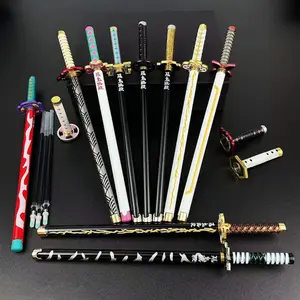 [BUY 3 GET 1 FREE] Demon Slayer Katana Pen – Kimetsu no Yaiba Alloy Sword Ballpoint Pen for Anime Fans