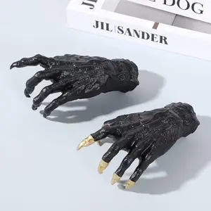 Witch's Demon Hand Wall Hanging Statue, Aesthetic Art Sculpture for Home Decor Room, Unique Halloween Decoration, Gothic Style Ornament