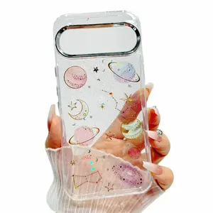 Glitter Star Planet TPU Transparent Phone Case For Google Pixel 10 9 Pro XL 10 9 8 7 6 5 Pro 5 6 7 8 9 A 4a PC Shockproof Cover