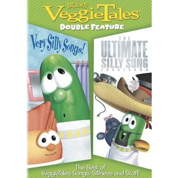 Used VeggieTales Very Silly Songs Compilation Ultimate Silly Song Countdown DVD Book - Good, Like New Condition for VeggieTales Fans, Suitable for Children