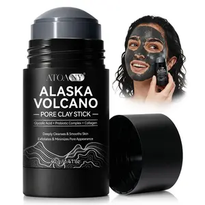 Atoany Volcanic Mud Mask Stick 40g, Alaska Volcano Portable Mask, Deep Cleansing Pore Mask, Shrinks Pores, Gentle Exfoliation, Smooths Skin, Non-Drying, Skincare