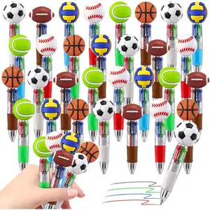 40 Pcs Multicolor Retractable Pens 4-in-1 Mini Cute Ballpoint Pens Assorted Ink Colorful Pens Bulk for Party Favor Birthday Gifts & Daily Use