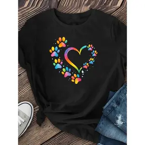 [100% Cotton] Dog-Themed Women'S Short-Sleeved Shirts | Summer & Spring Casual T-Shirts, Regular Length Golf Gift T-Shirt For Men And Women