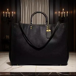 Genuine 39 Women's Handbag Pebbled Cowhide Leather Tote Bag, Soft Full-Grain Leather & Reinforced Handles Business professional Banquet Handbag