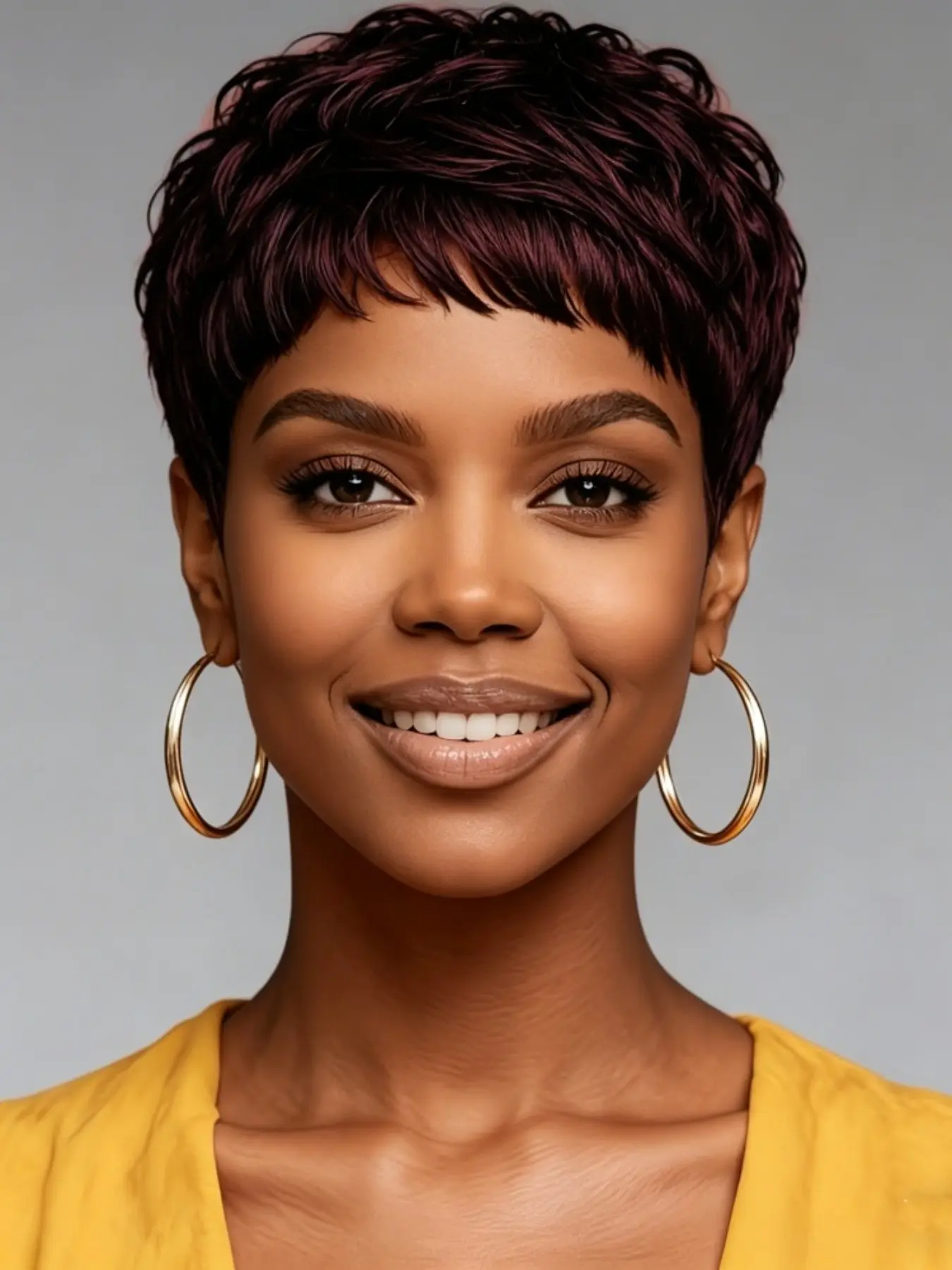 Pixie Cut Wig Premium Human Hair for Women  Short Layered Pixie Cut Wigs With Bangs Glueless Ready To Wear Wig